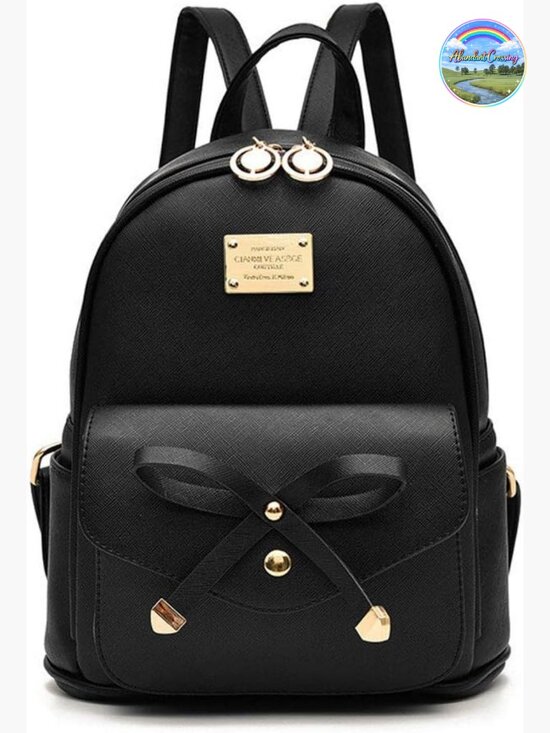 PU Leather Mini Bowknot Backpack - Cute Small Backpack Purse main image 7